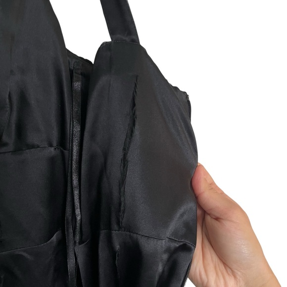 Vintage Y2K Elie Tahari Silk Micro Pleated Witchy Mini Dress Goth Black Size 4 - Picture 9 of 14